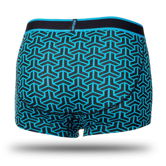 Boxer court BodySkin Swag Géo turquoise