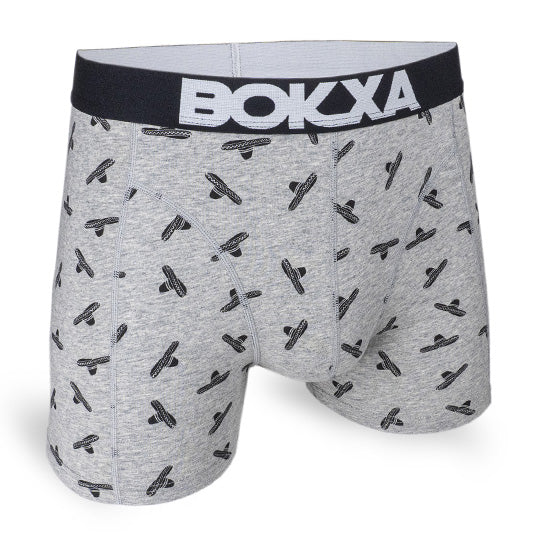 Boxer court Bokxa Sombrero gris