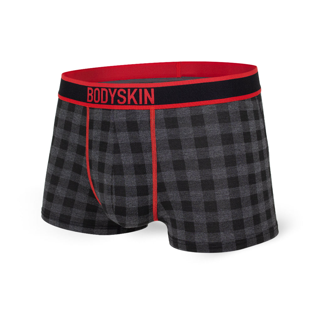 Boxer court Bodyskin Swag noir carreauté