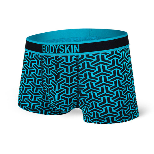 Boxer court BodySkin Swag Géo turquoise